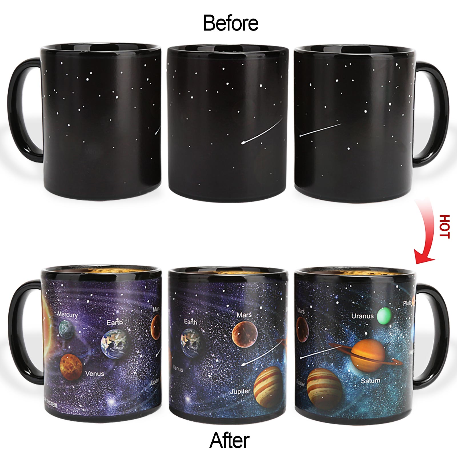 Starry Sky- Solar System Color Changing Mug Magic Mug.
