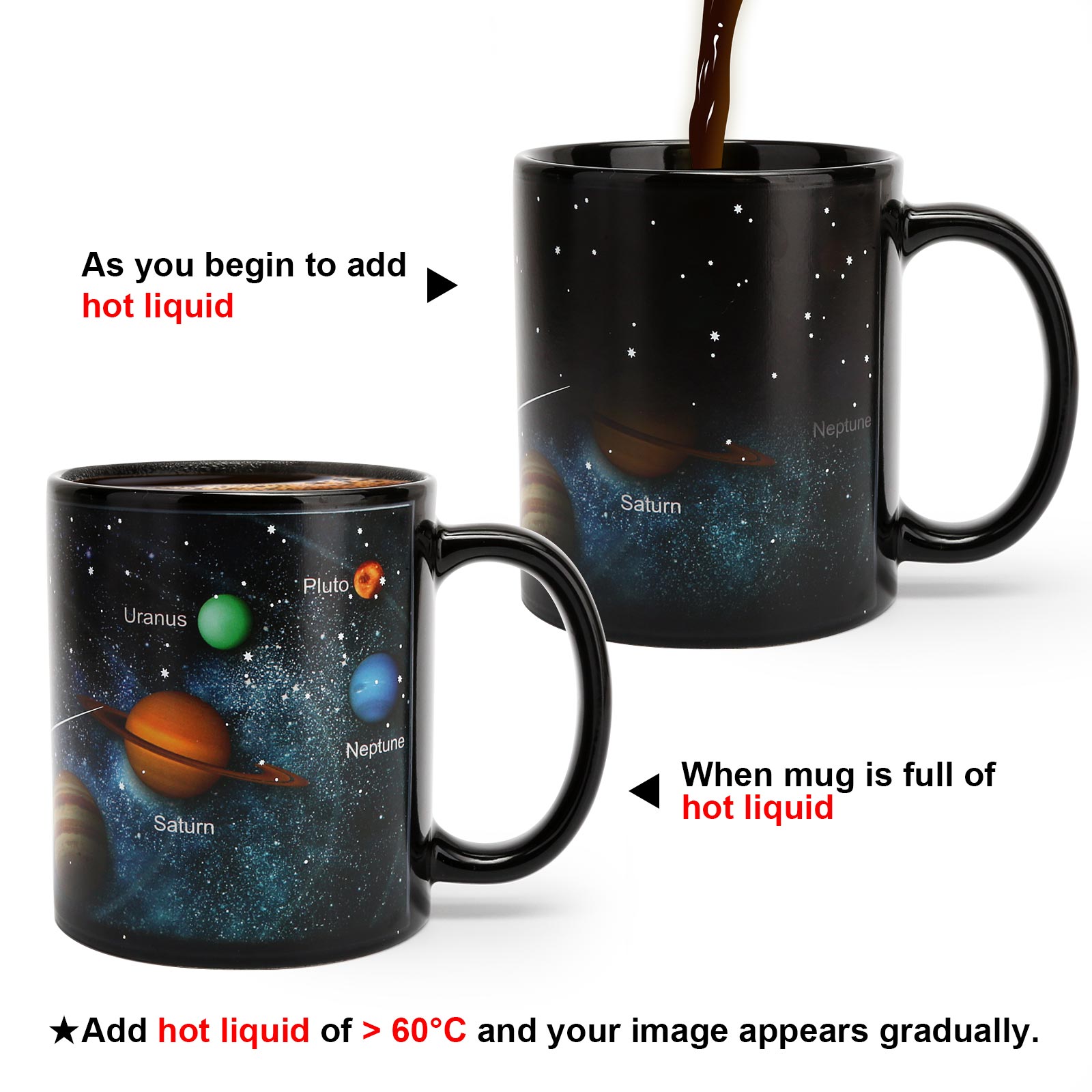 Starry Sky- Solar System Color Changing Mug Magic Mug.