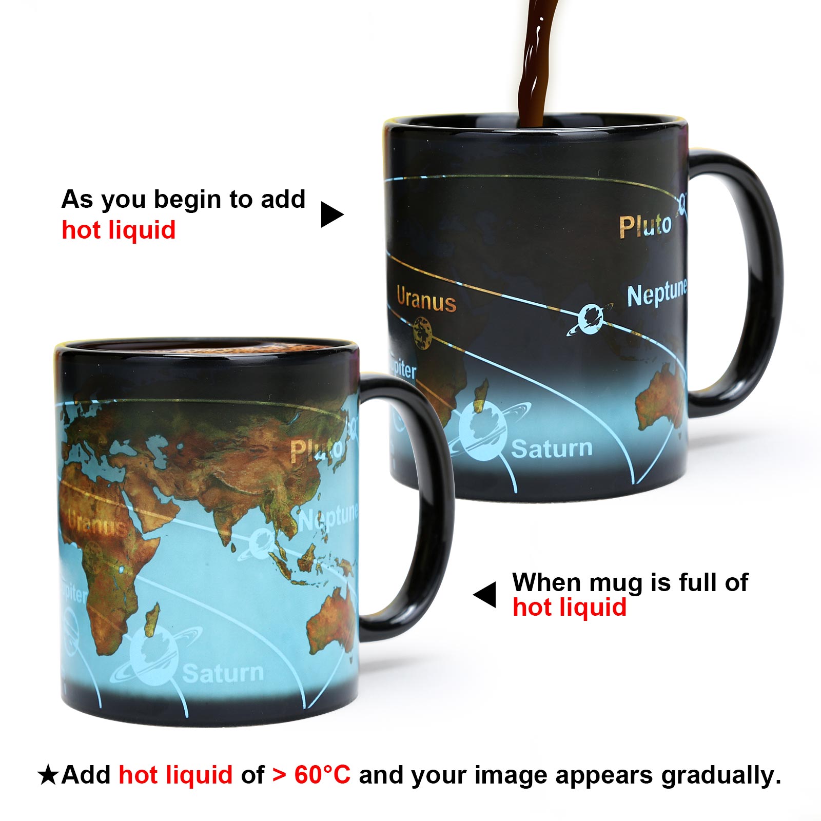 Solar System-Earth Color Changing Mug Magic Mug.