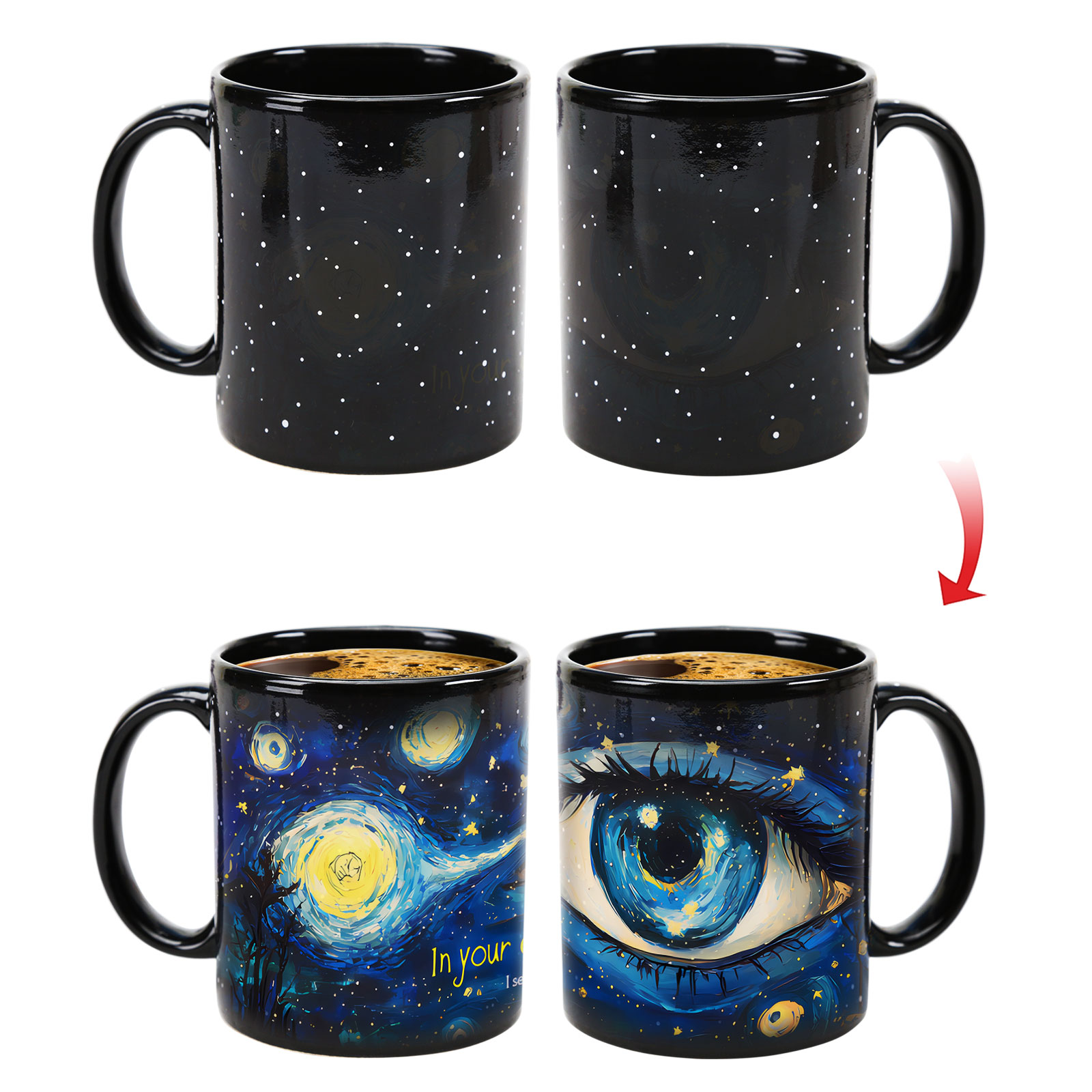 Starry Sky-Eyes of Van Gogh Color Changing Mug Magic Mug.