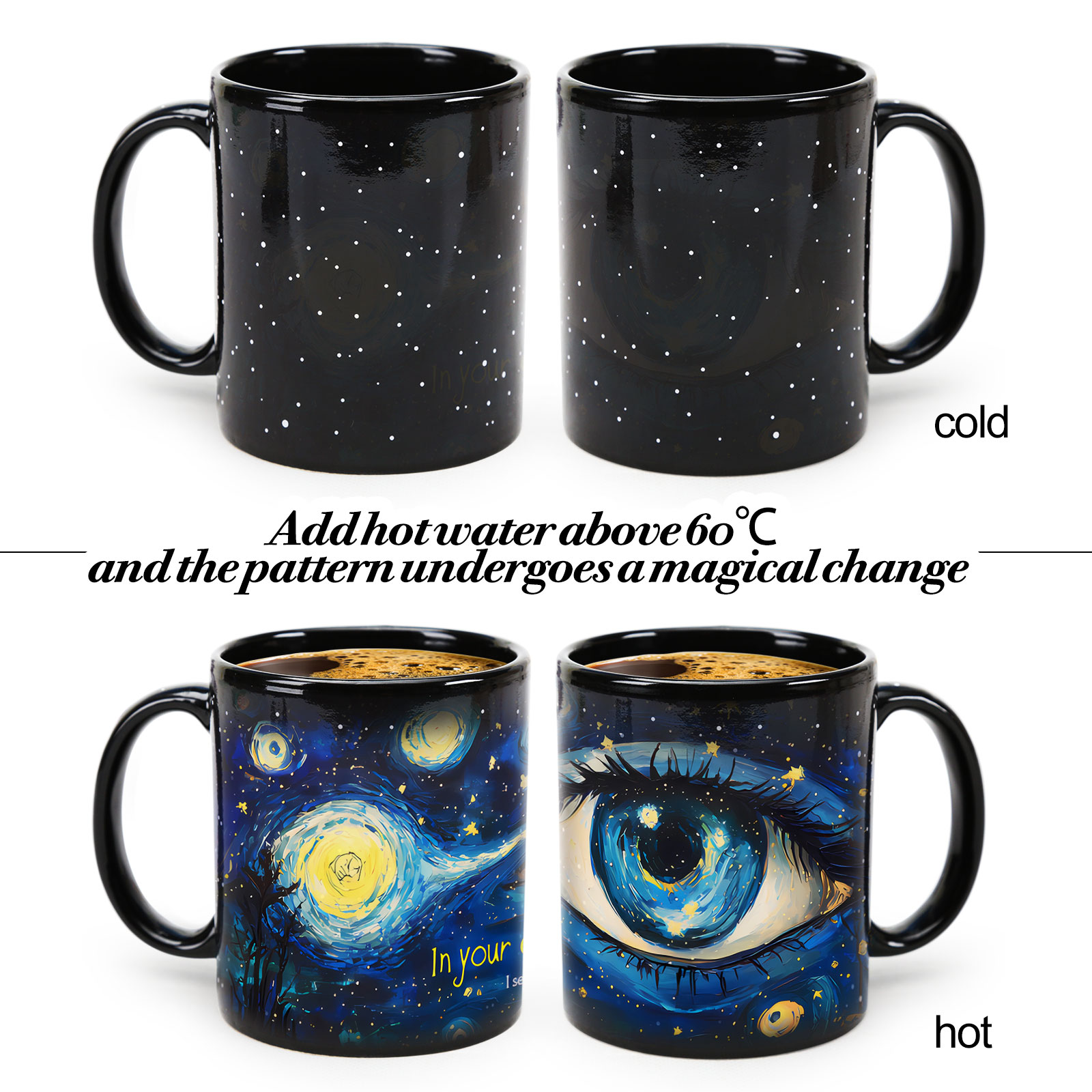 Starry Sky-Eyes of Van Gogh Color Changing Mug Magic Mug.