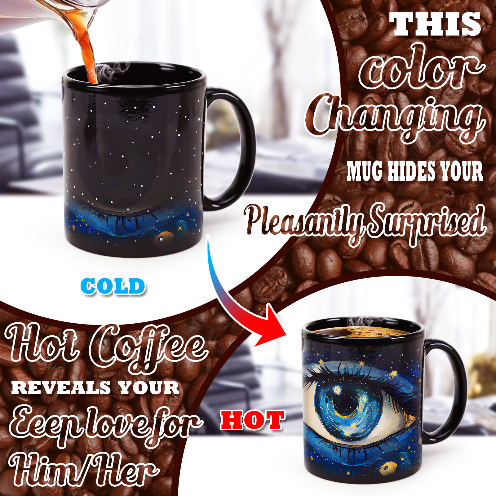 Starry Sky-Eyes of Van Gogh Color Changing Mug Magic Mug.