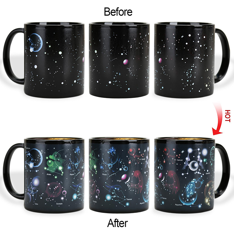 Starry Sky - 12 Constellations B，Color Changing Mug Magic Mug.