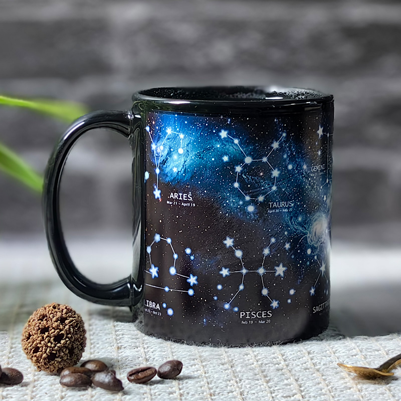 Starry Sky - 12 Constellations C，Color Changing Mug Magic Mug.