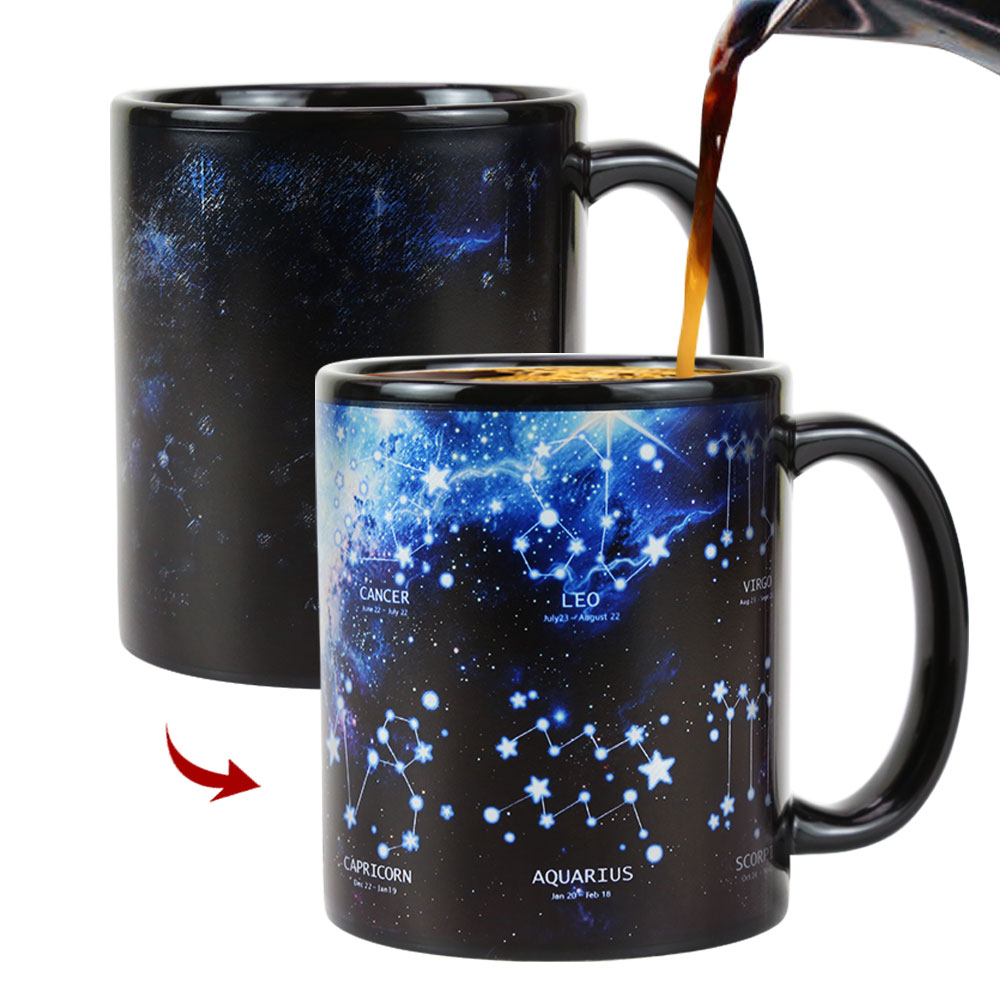 Starry Sky - 12 Constellations C，Color Changing Mug Magic Mug.