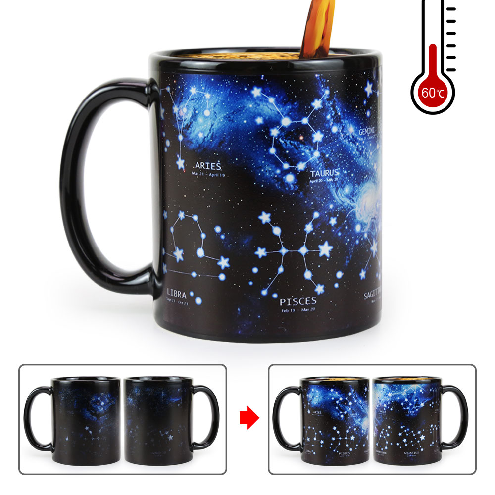 Starry Sky - 12 Constellations C，Color Changing Mug Magic Mug.