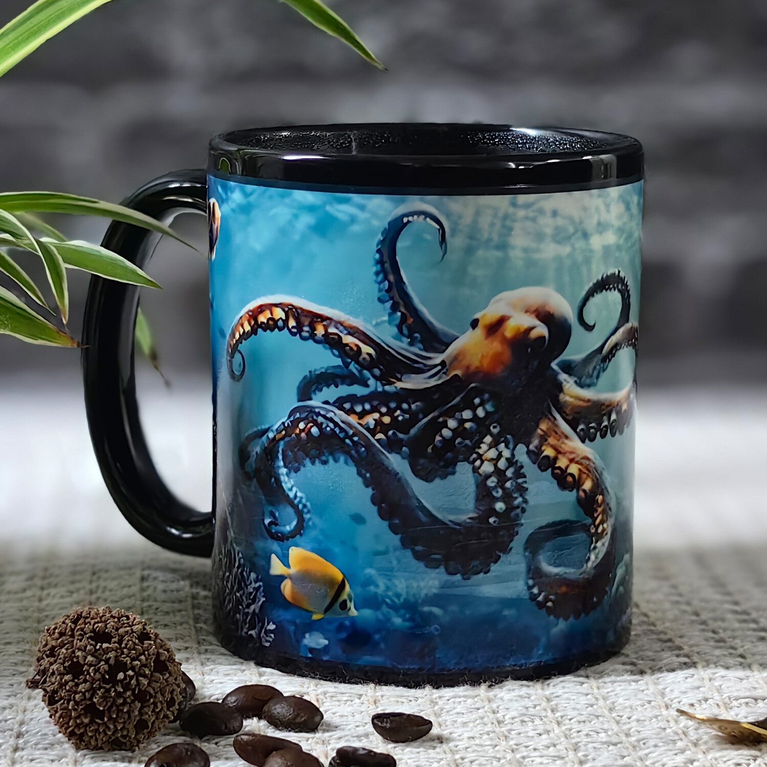 Seaside - Octopus，Ocean Color Changing Mug Magic Mug.
