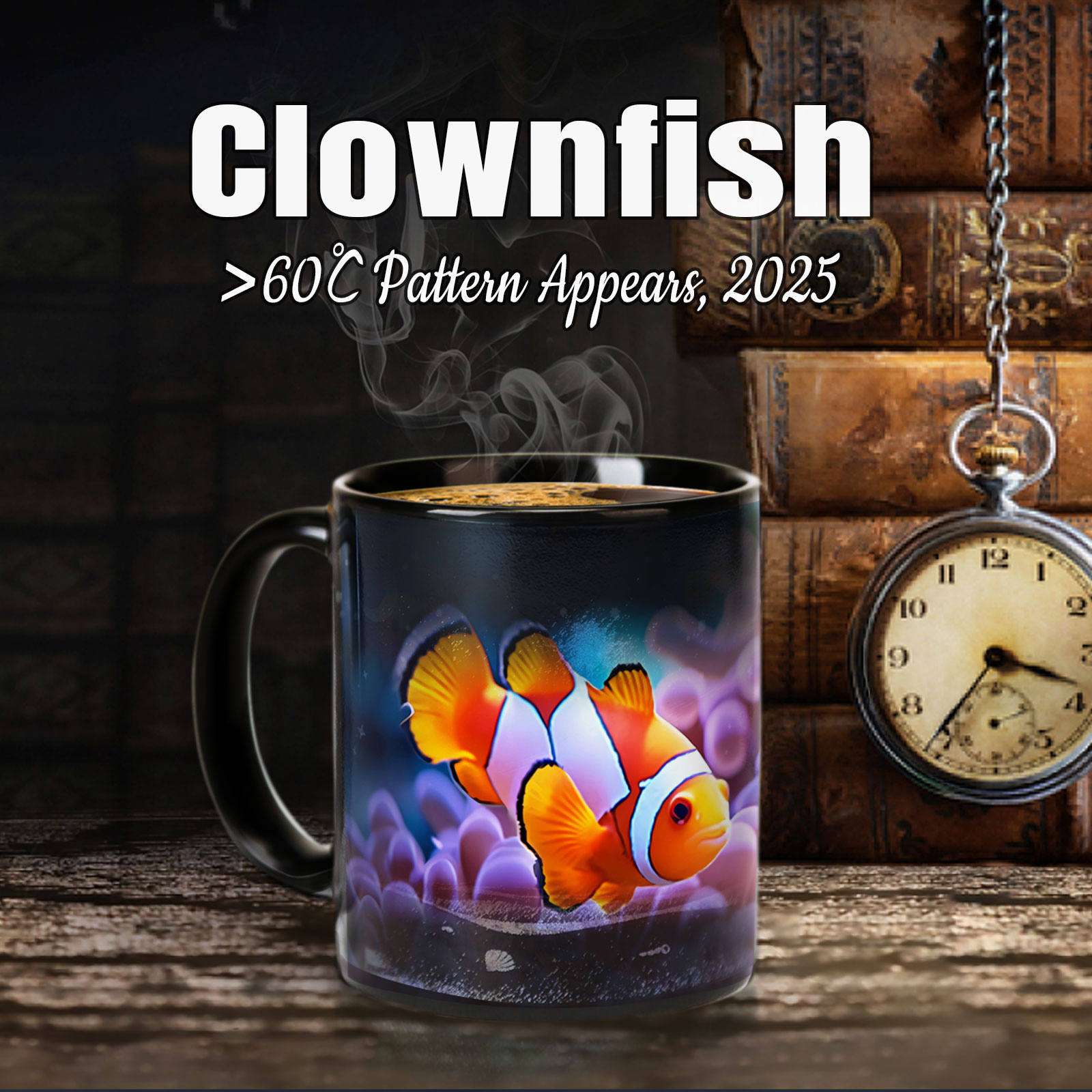 Seaside - Clown Fish，Ocean Color Changing Mug Magic Mug.