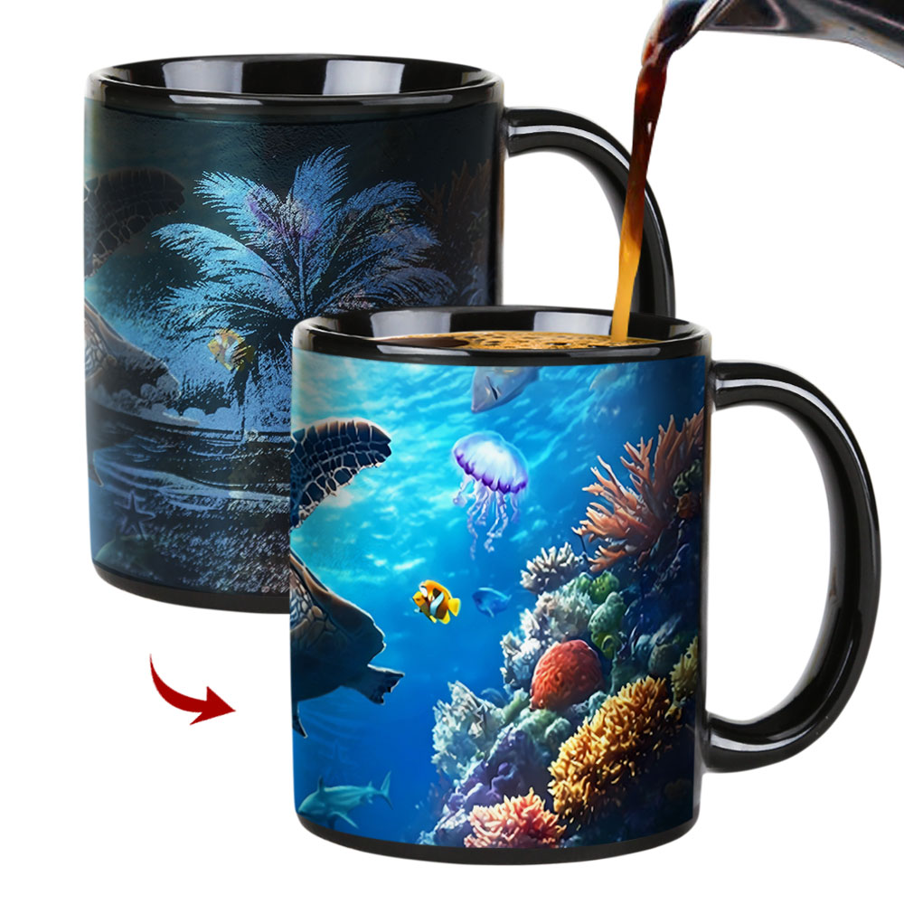 Seaside - Sea Turtle，Ocean Color Changing Mug Magic Mug.