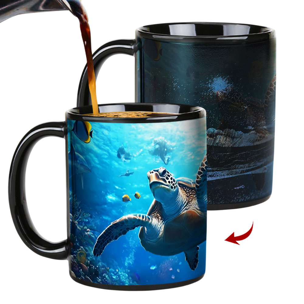 Seaside - Sea Turtle，Ocean Color Changing Mug Magic Mug.