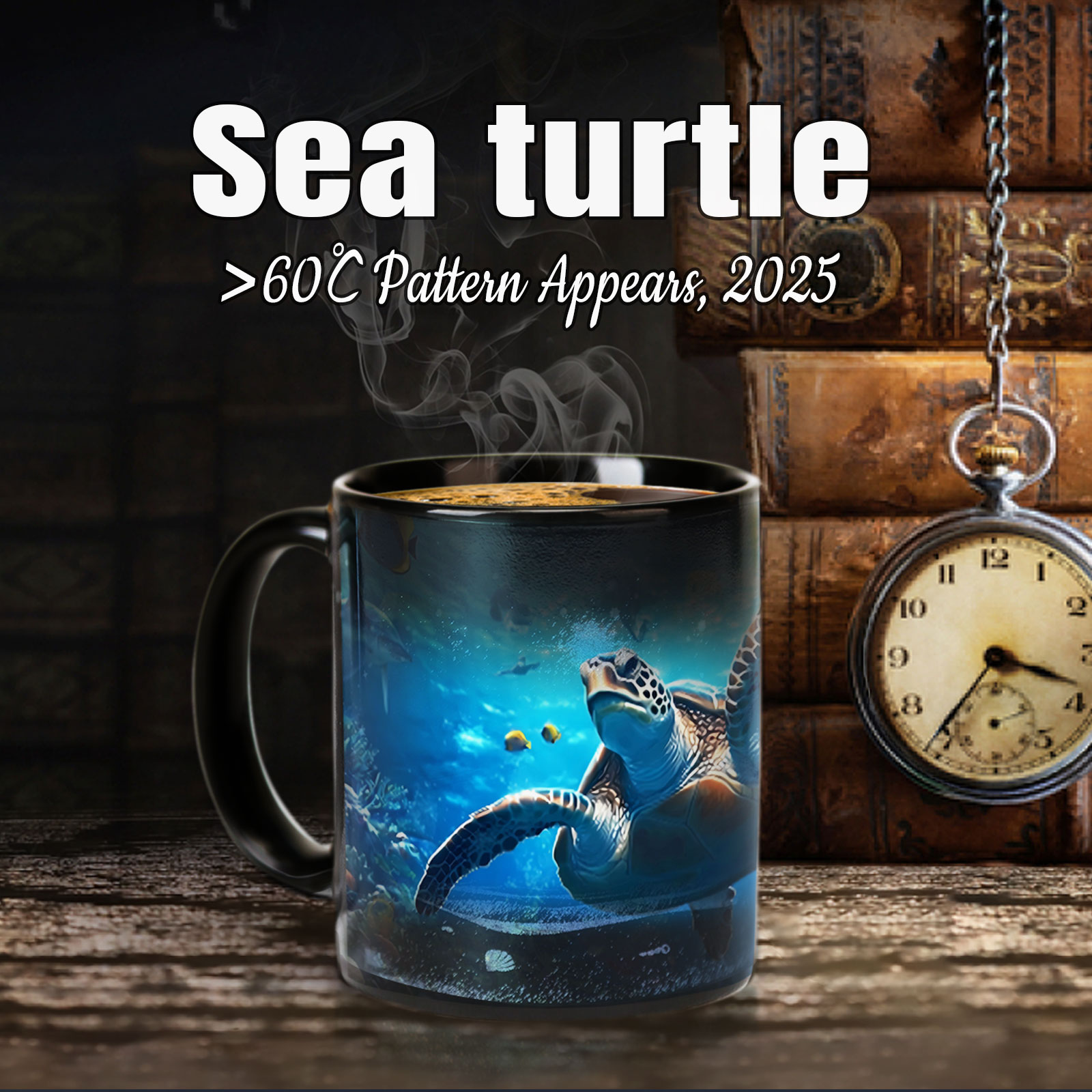 Seaside - Sea Turtle，Ocean Color Changing Mug Magic Mug.