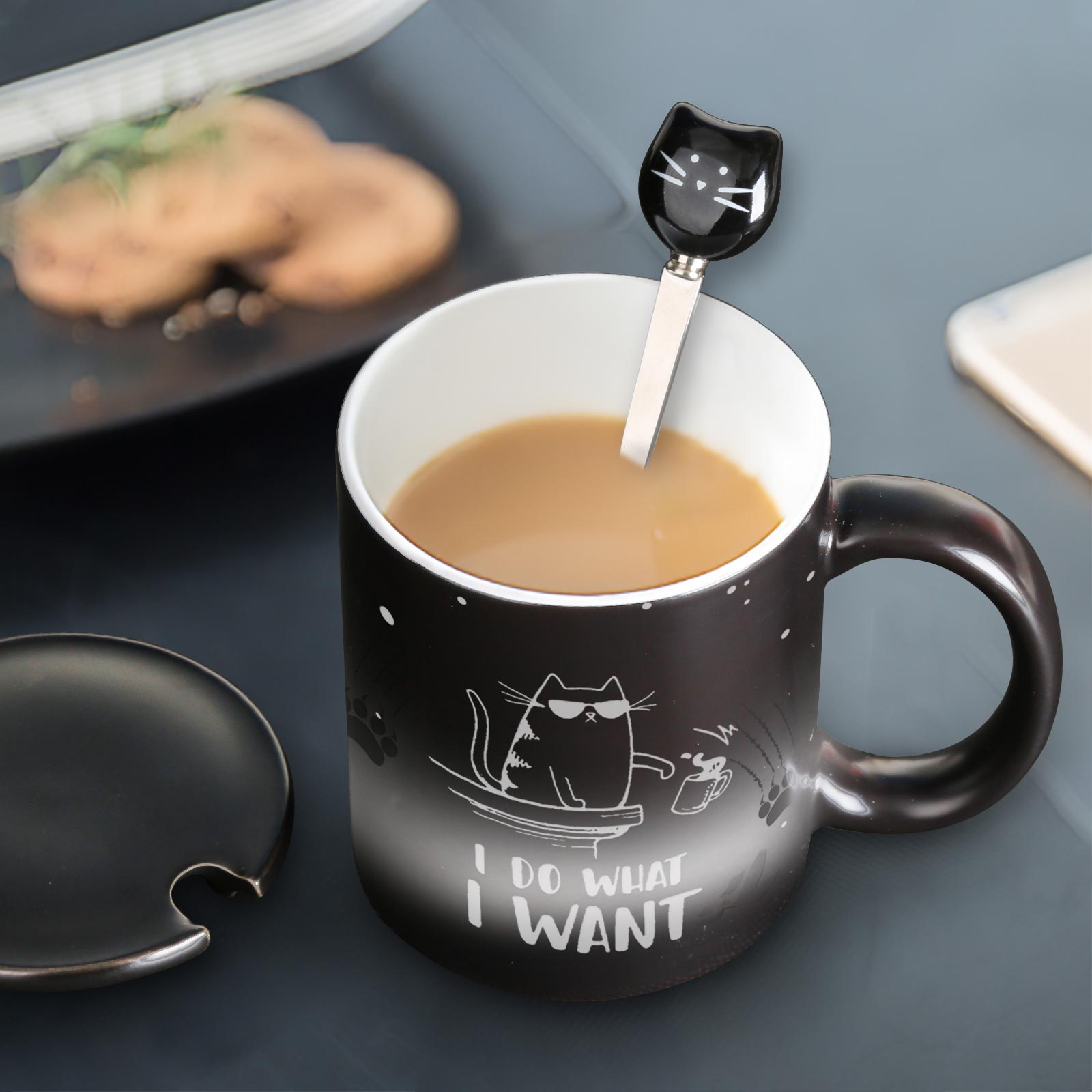 Willful Cat，animal Color Changing Mug Magic Mug.