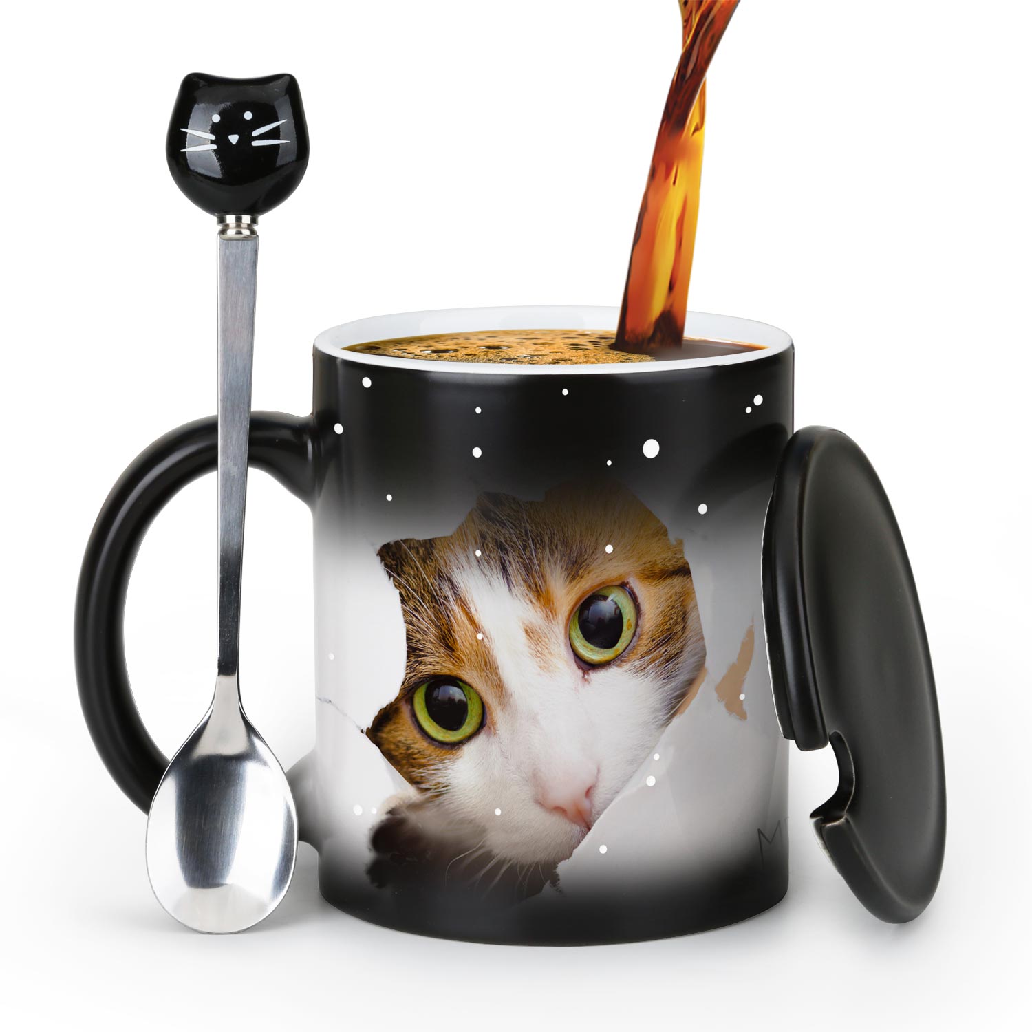 Willful Cat，animal Color Changing Mug Magic Mug.