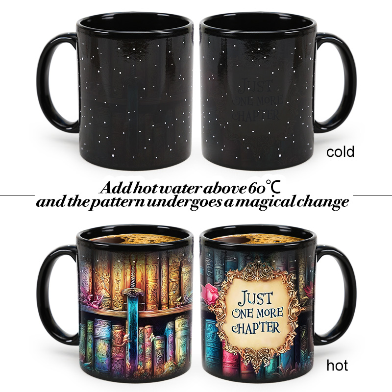Starry Sky-Magic Bookshelf, Color Changing Mug Magic Mug.