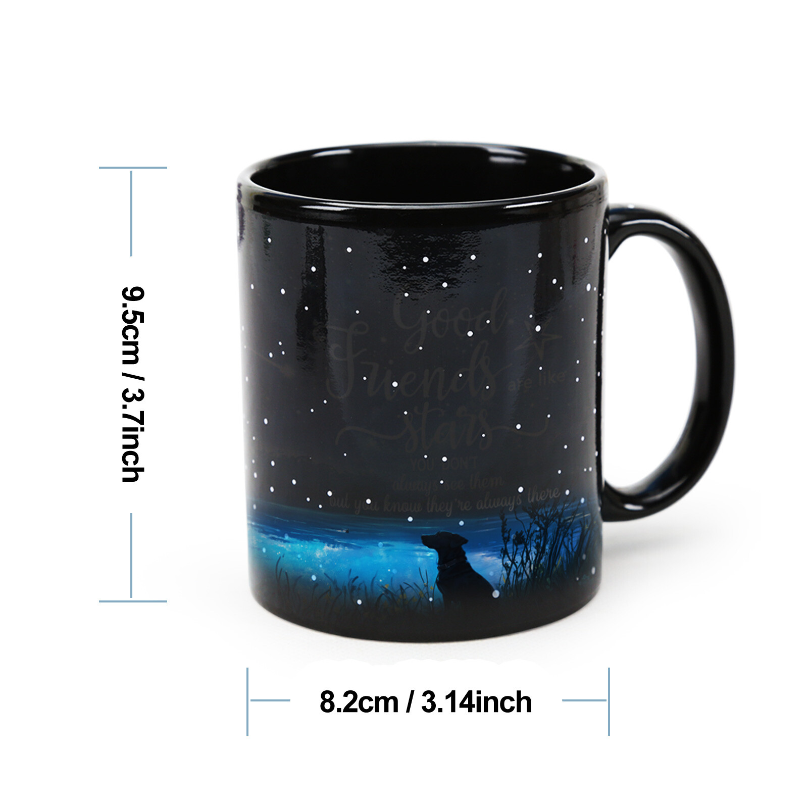 Starry Sky-Good Friend, Color Changing Mug Magic Mug.