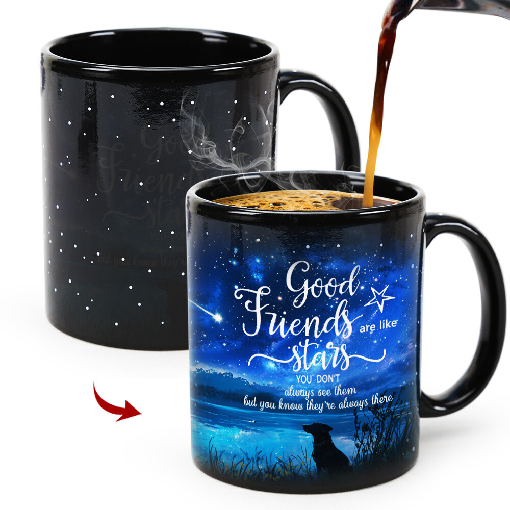 Starry Sky-Good Friend, Color Changing Mug Magic Mug.