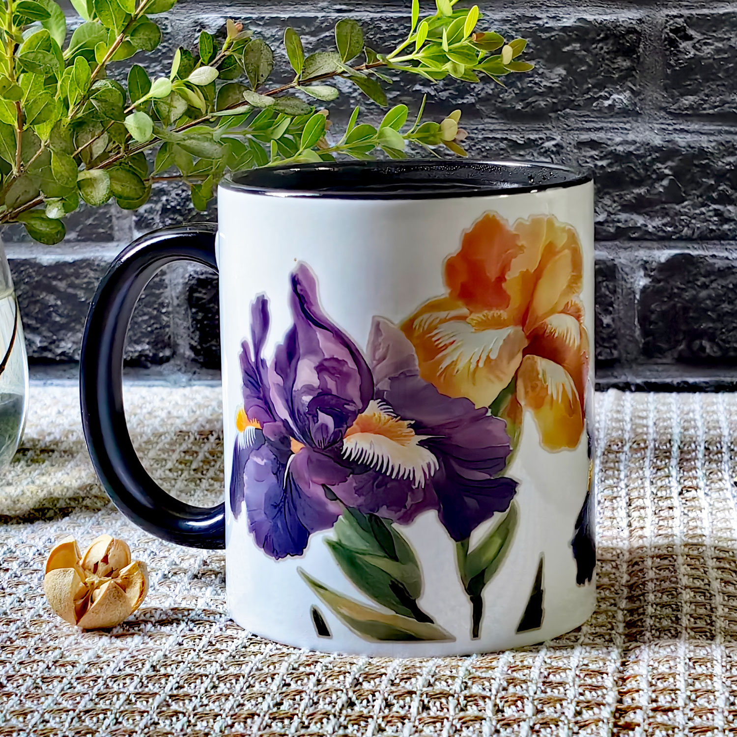Iris, Flower Gift Color Changing Mug Magic Mug.