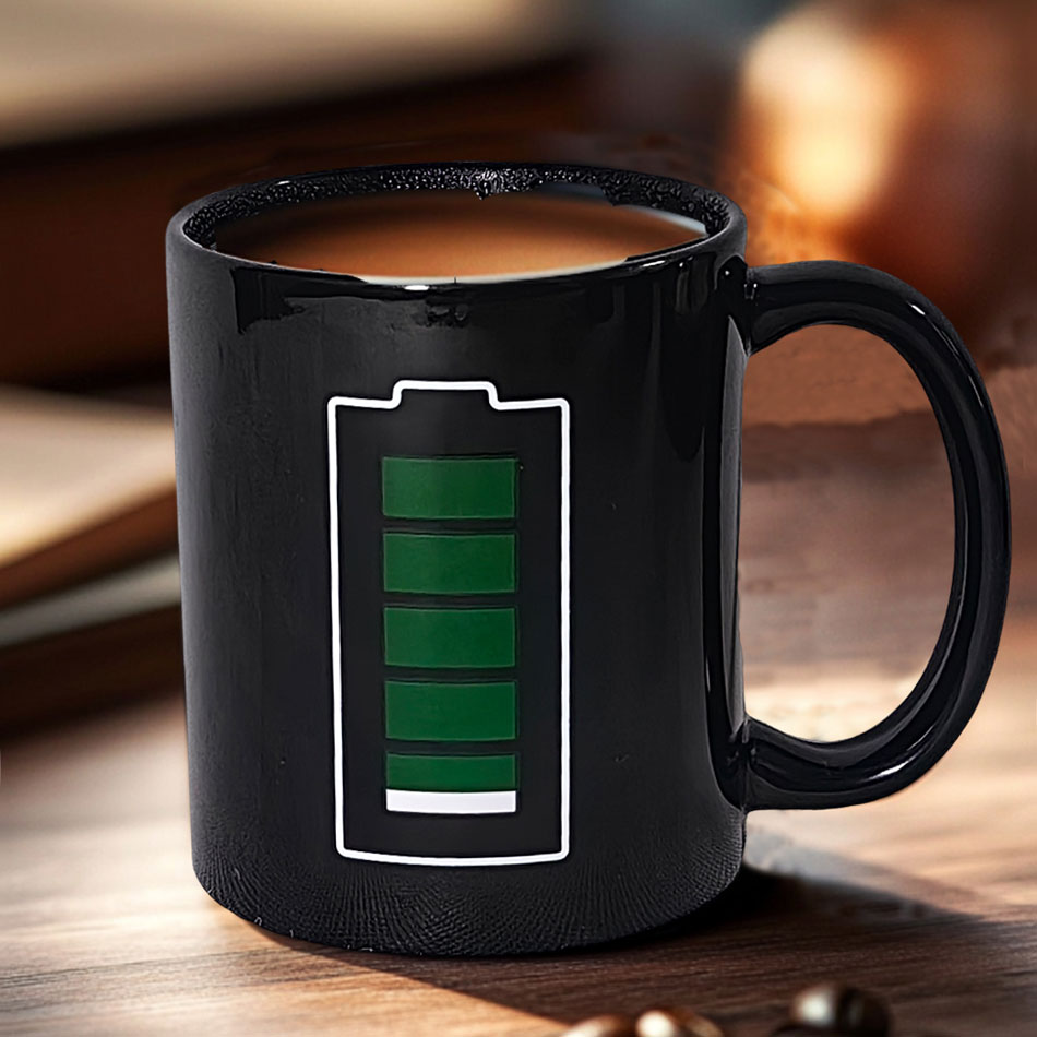 Rechargeable Batteriy, Father's Day Gift Color Changing Mug Magic Mug.
