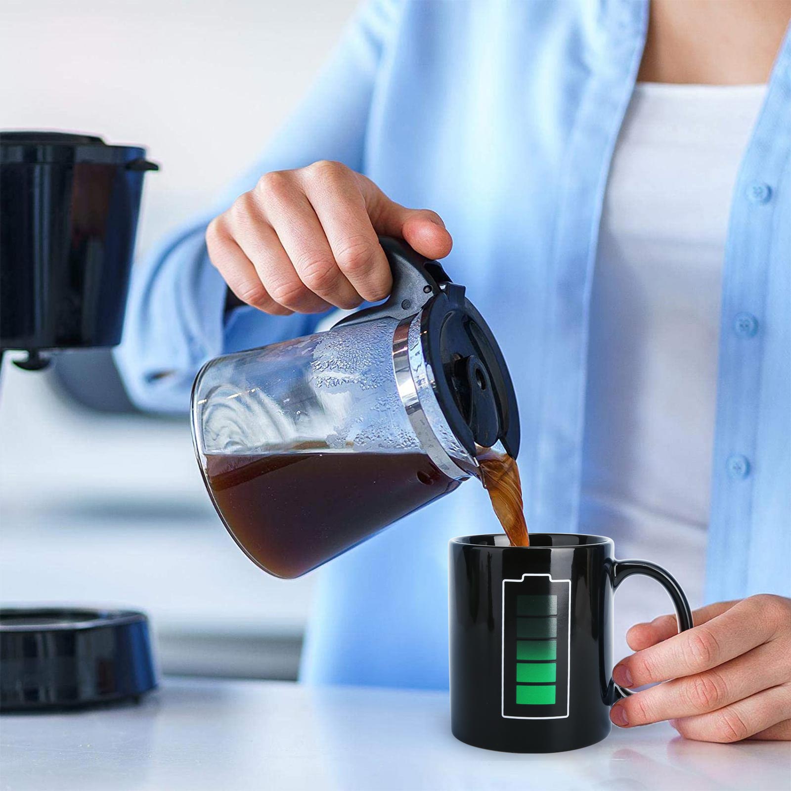 Batteryr, Father's Day Gift Color Changing Mug Magic Mug.