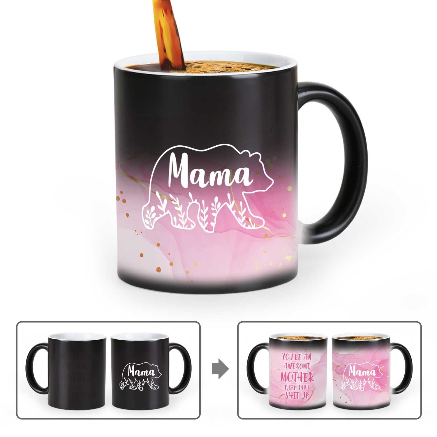 Bear Mama, Mother's Day Color Changing Mug Magic Mug.