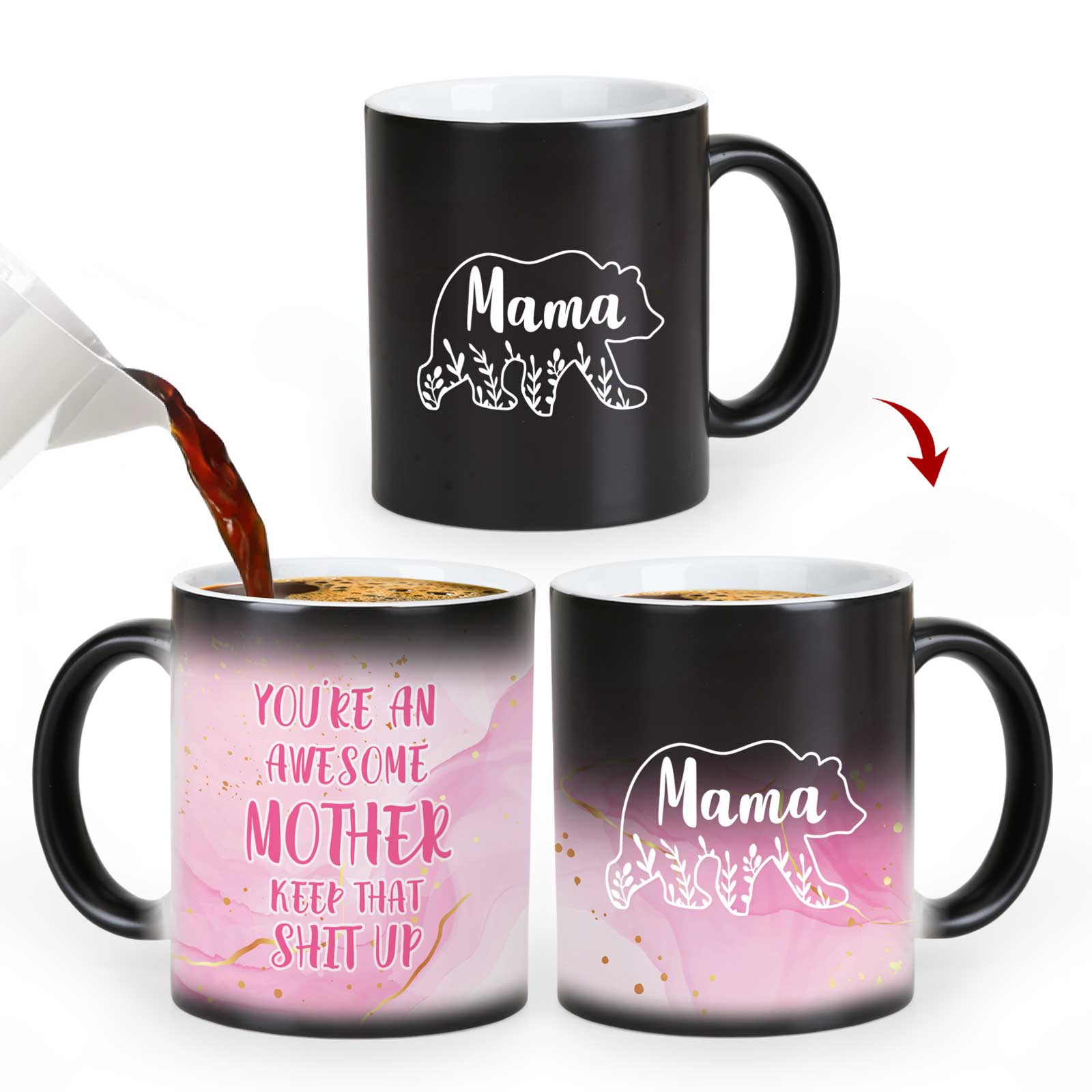 Bear Mama, Mother's Day Color Changing Mug Magic Mug.