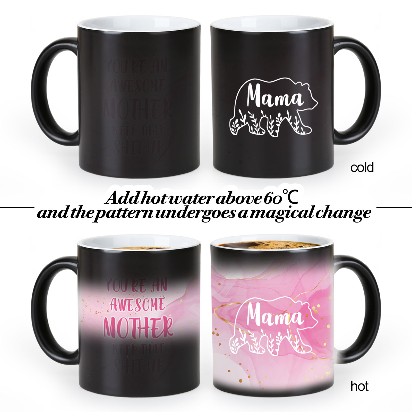 Bear Mama, Mother's Day Color Changing Mug Magic Mug.