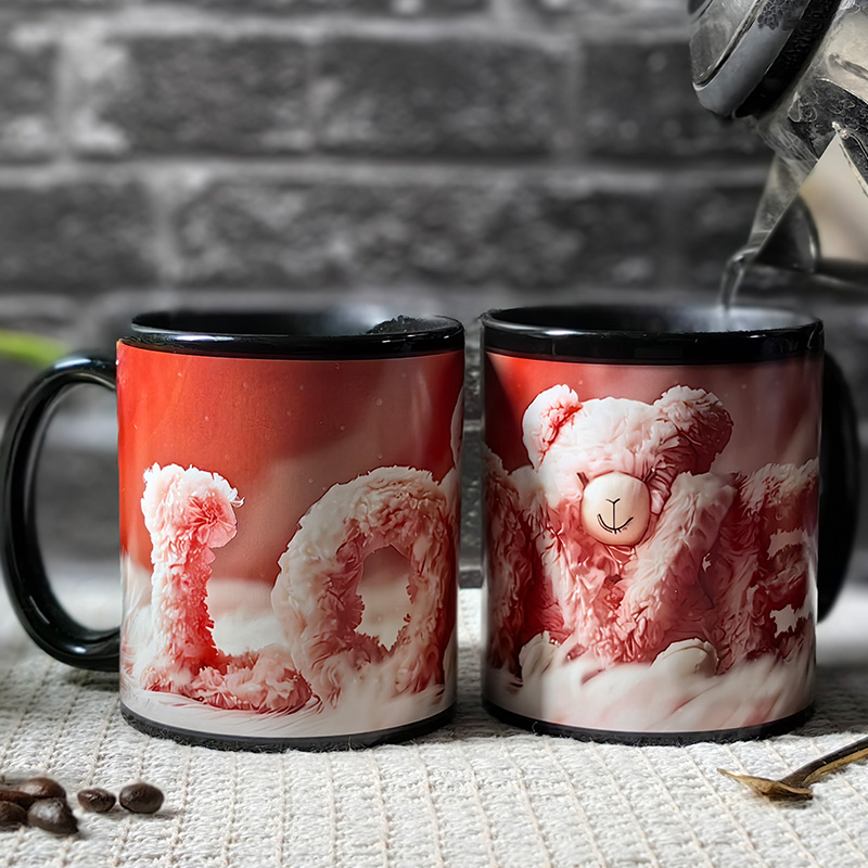 Starry Sky-LOVE, Valentine Color Changing Mug Magic Mug.