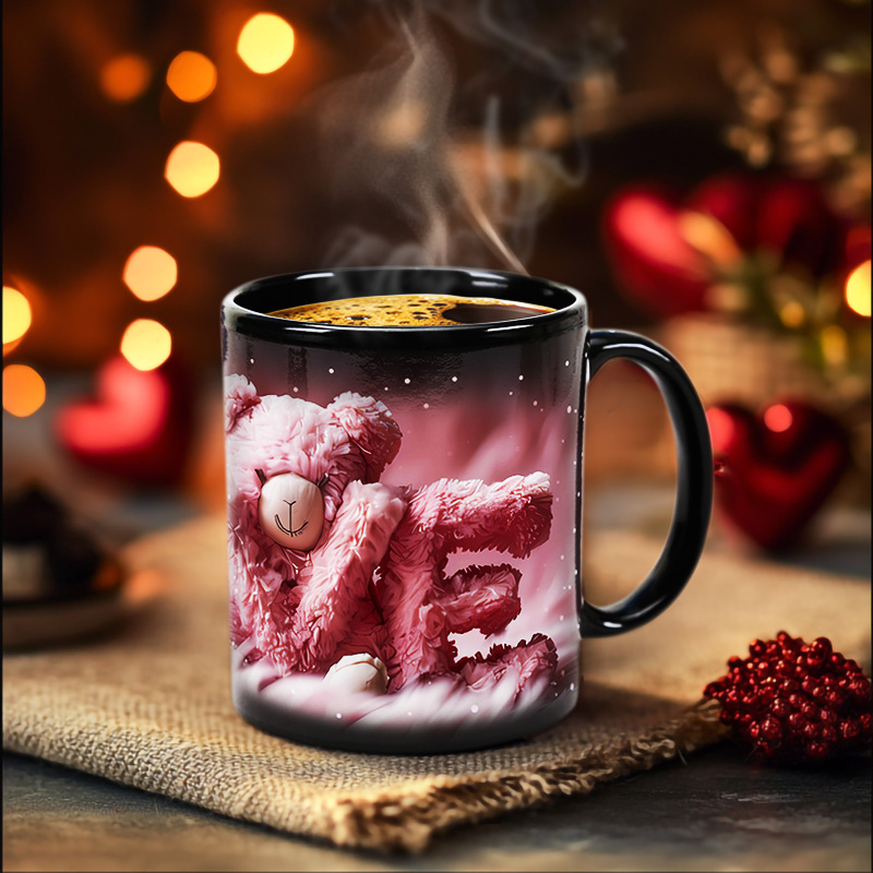 Starry Sky-LOVE, Valentine Color Changing Mug Magic Mug.