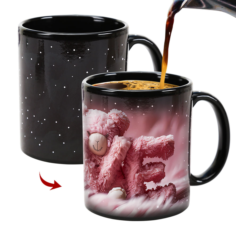 Starry Sky-LOVE, Valentine Color Changing Mug Magic Mug.