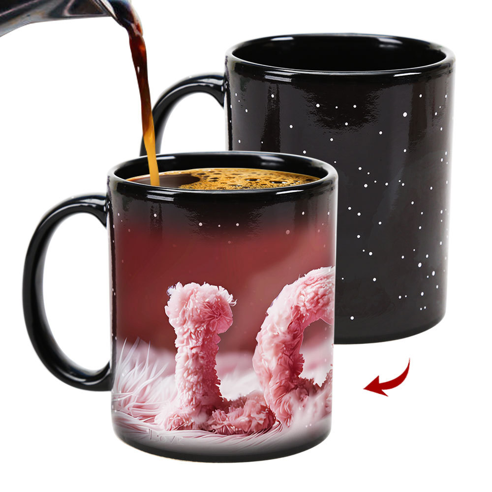 Starry Sky-LOVE, Valentine Color Changing Mug Magic Mug.