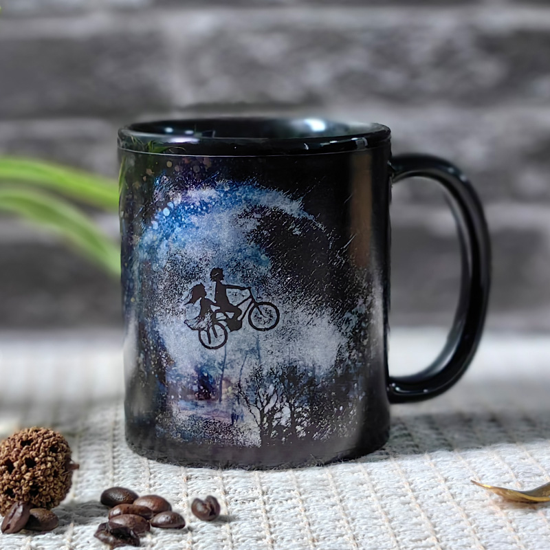 Starry Romance-Psychedelic Love, Valentine Color Changing Mug Magic Mug.
