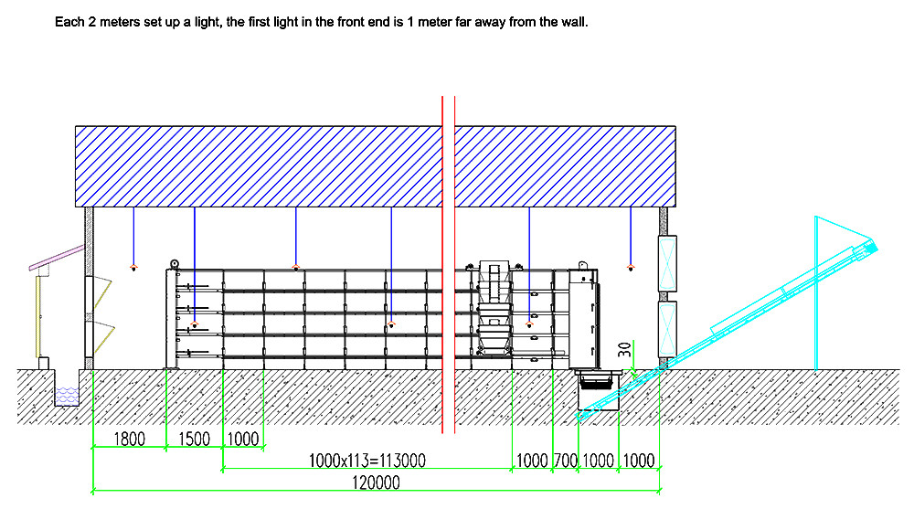 32,000 pullets H4 automatic pullet chicken cage's house drawing5.Jpeg