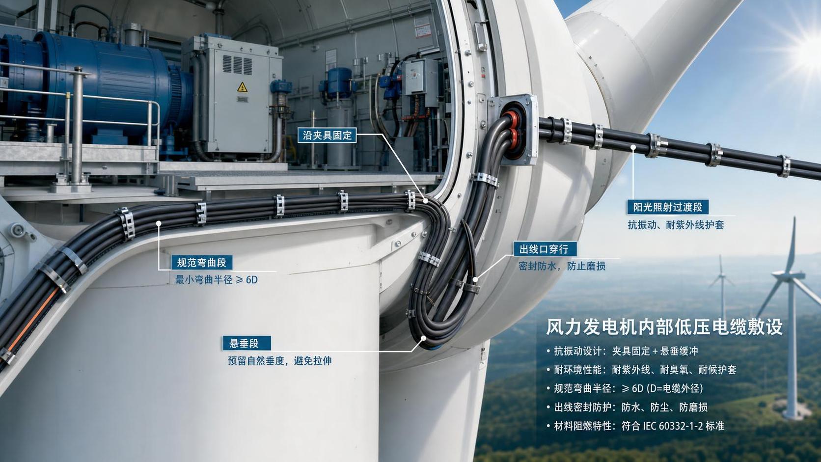 How to Specify Low Voltage Cable for Wind Power Under Vibration and UV Exposure