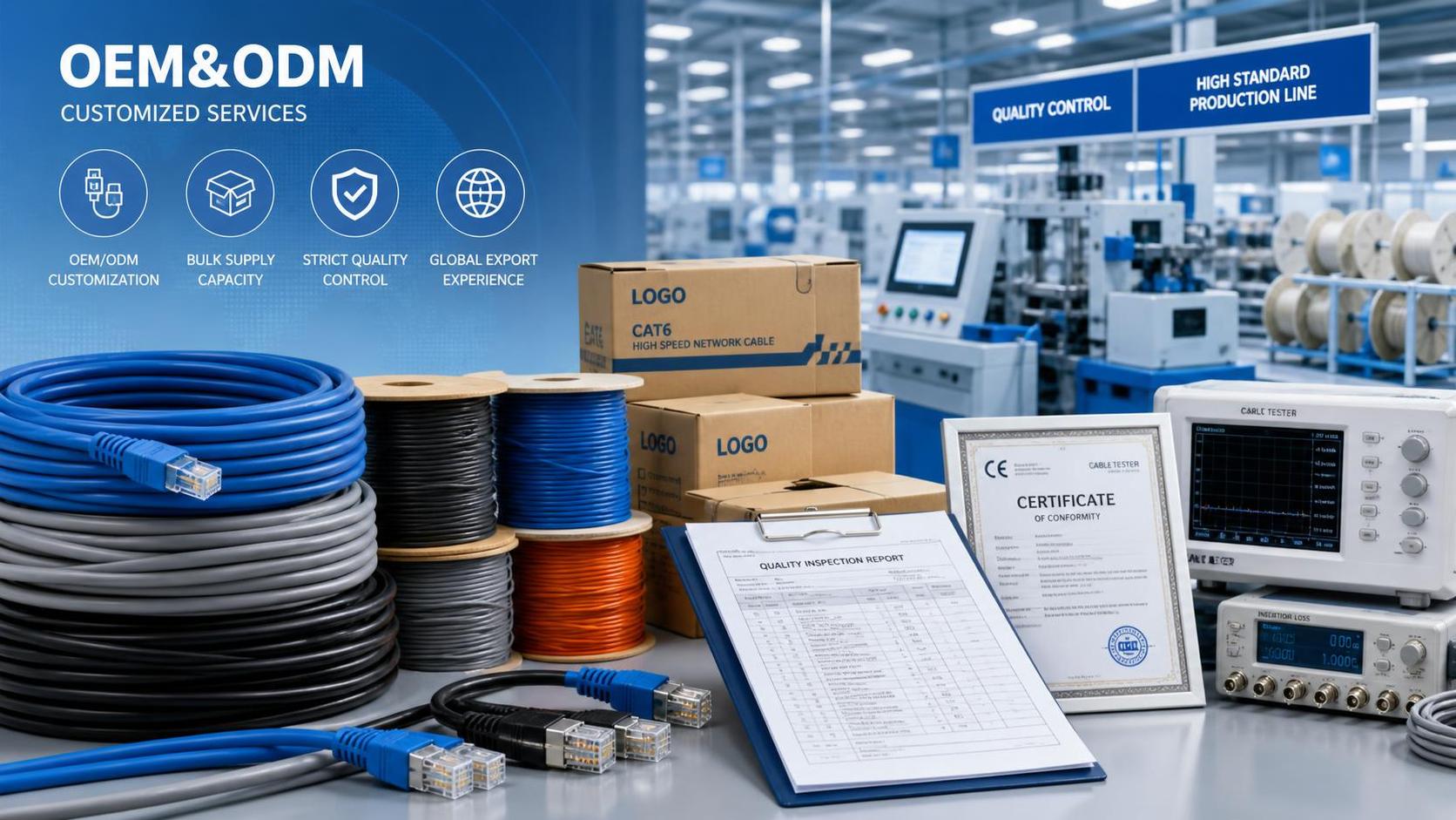 How to Assess a Network Cable Manufacturer in China for OEM and Bulk Supply