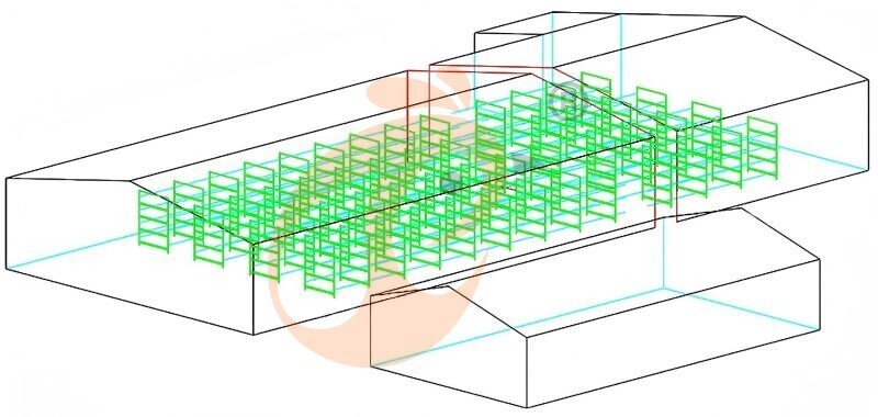 poultry house design with H type chicken cage