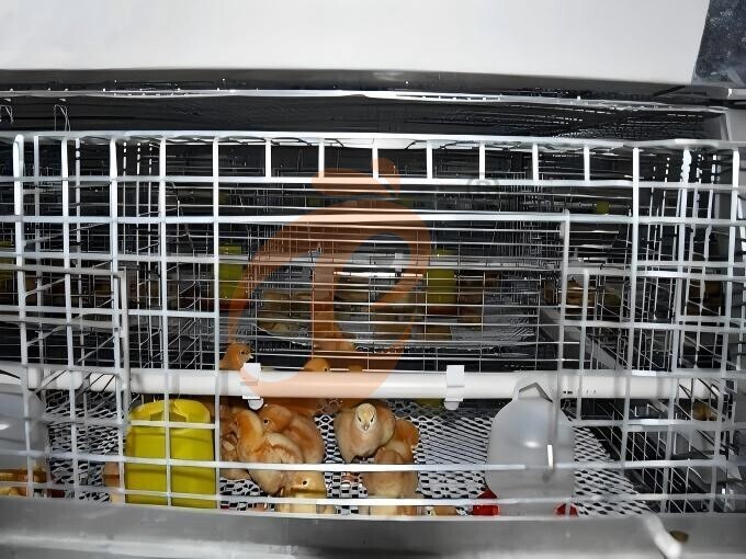 Système de cages en batterie pour couveuses à cadre en A à fonctionnement automatique