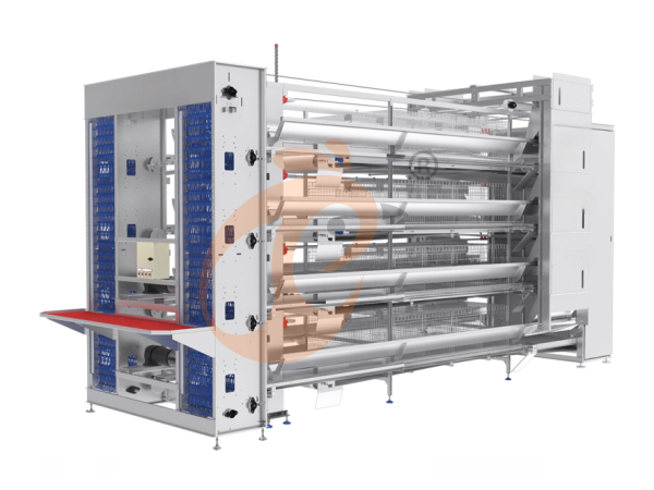 Quel est le niveau d'automatisation de la cage à poulets ?