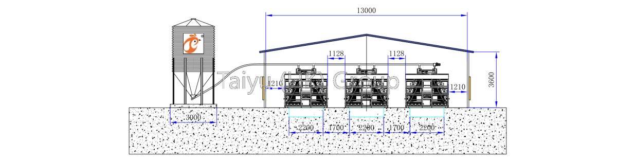 15000 egg laying chicken house drawing (6)