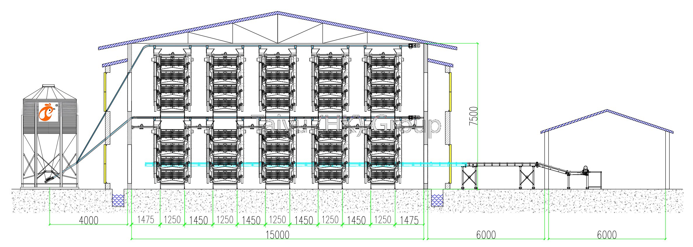 100,000+ Poulets Pondeurs Par Plan De Conception De Poulailler