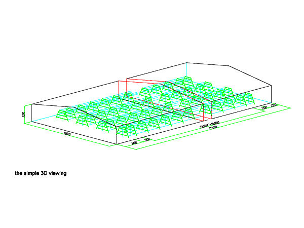 Poulailler, 30,080 poules/maison, plan de bâtiment pour cage à poules automatique A4