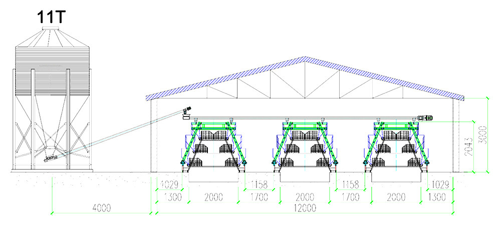 25,272 pullets A3 automatic pullet chicken cage's house drawing4.jpg