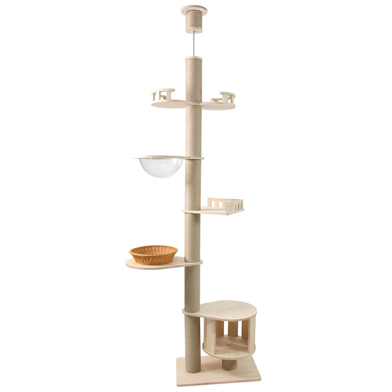 Floor to Ceiling Cat Tree Adjustable Cat Tower CaT-0