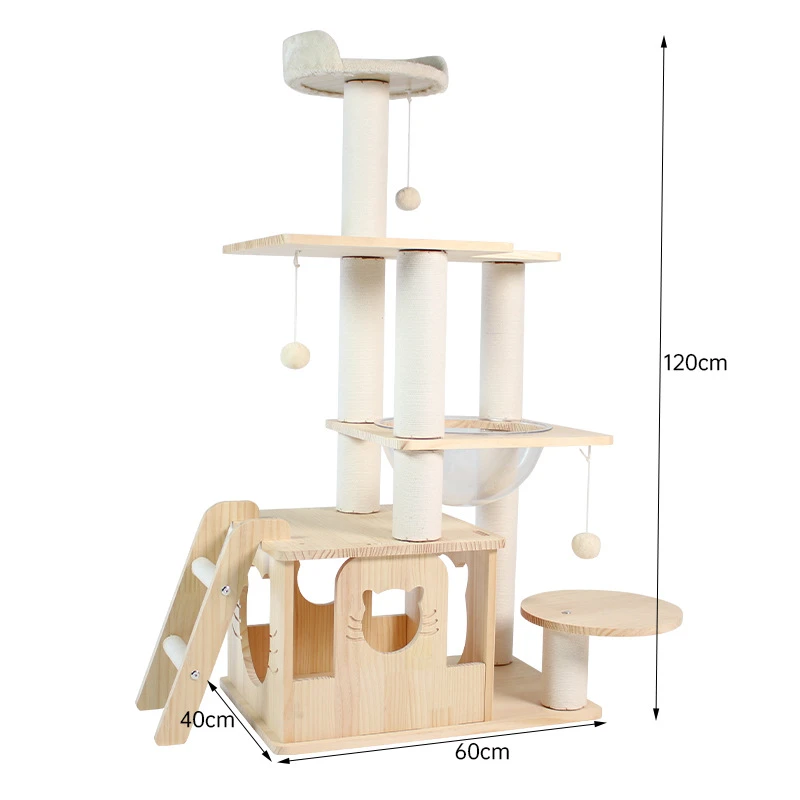 Solid Wood Cat Tree CaT-004