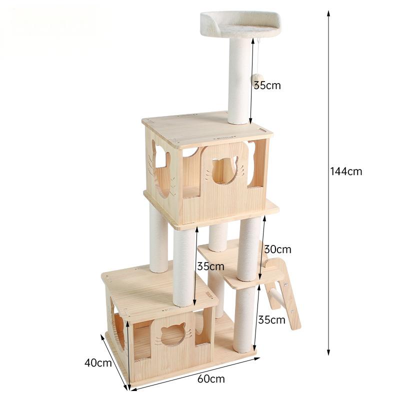 Solid Wood Cat Tree CaT-007