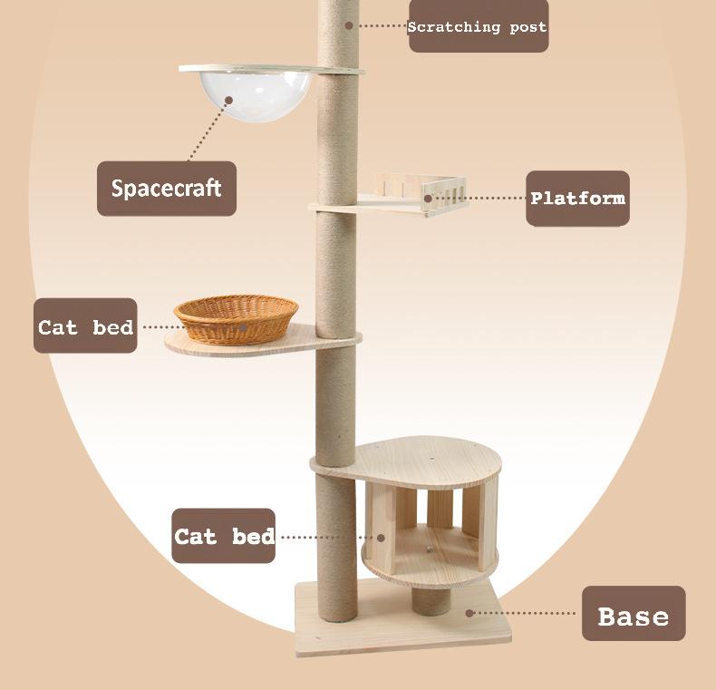 Solid Wood Cat Tree CaT-007