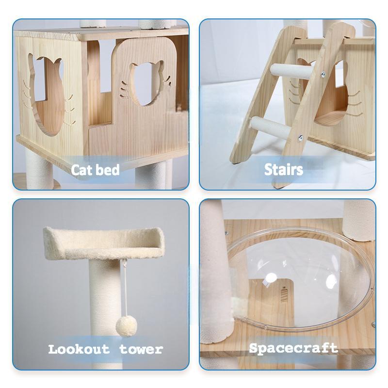 Solid Wood Cat Tree CaT-008