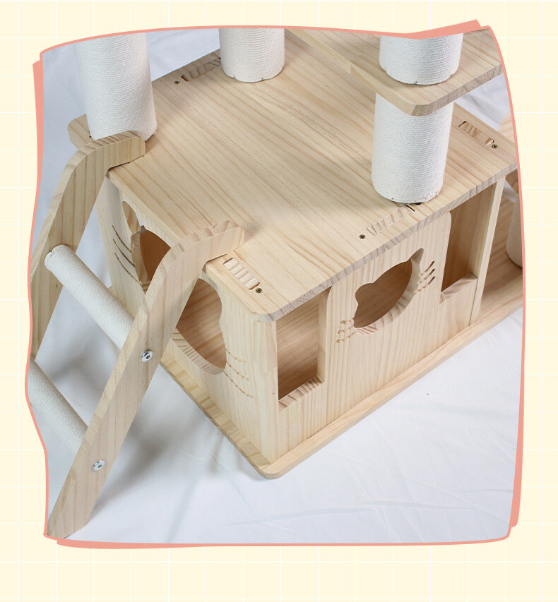 Solid Wood Cat Tree CaT-008