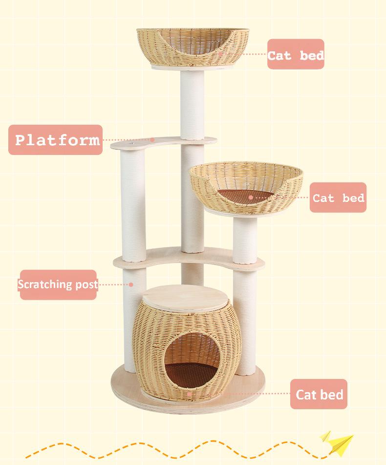 Solid Wood Cat Tree CaT-010