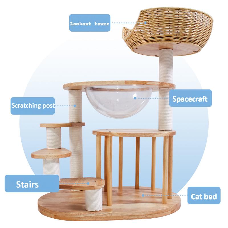Solid Wood Cat Tree CaT-012