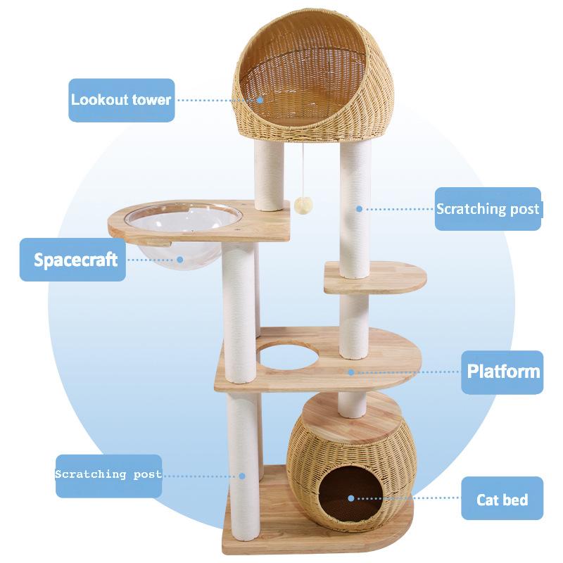 Solid Wood Cat Tree CaT-013